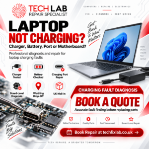 Laptop not charging repair guide by Tech Lab