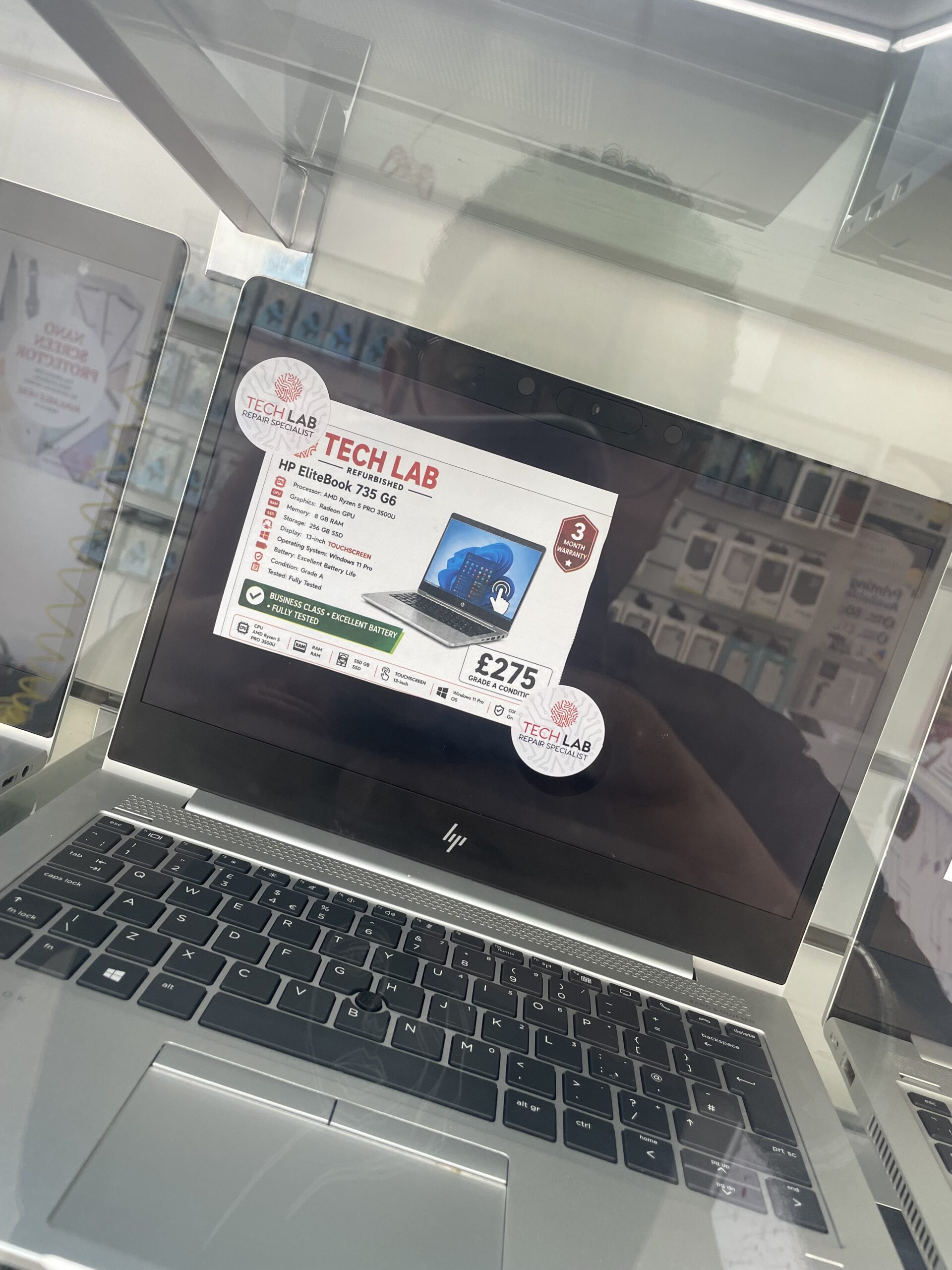 HP Elitebook 735 G6 AMD Ryzen 5 Pro 3500U 8 GB 256 — TL-LAP-00022 - Image 2